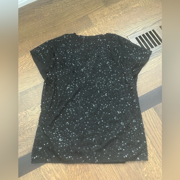 ESCADA Sequin Beaded embellished Short Sleeve Tie front Top Women’s size small - Picture 6 of 10